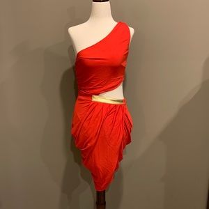 Beautiful hot orange dress
